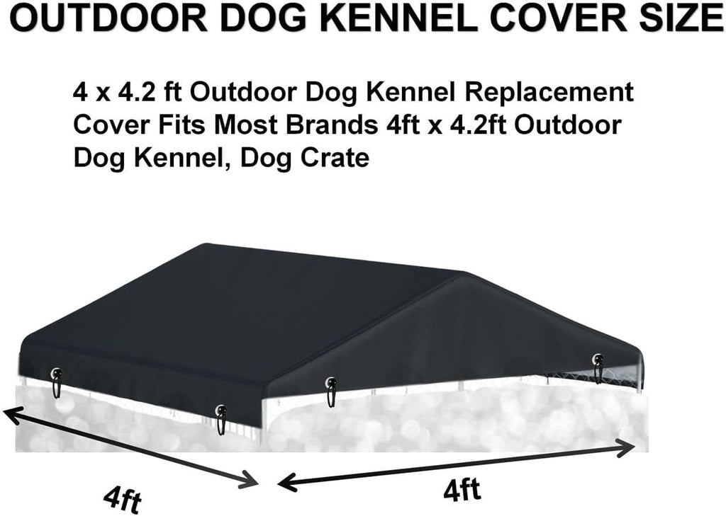 Outdoor Dog Kennel Cover 4.2 ft x 4.2 ft Replacement Covers（Without Frame）