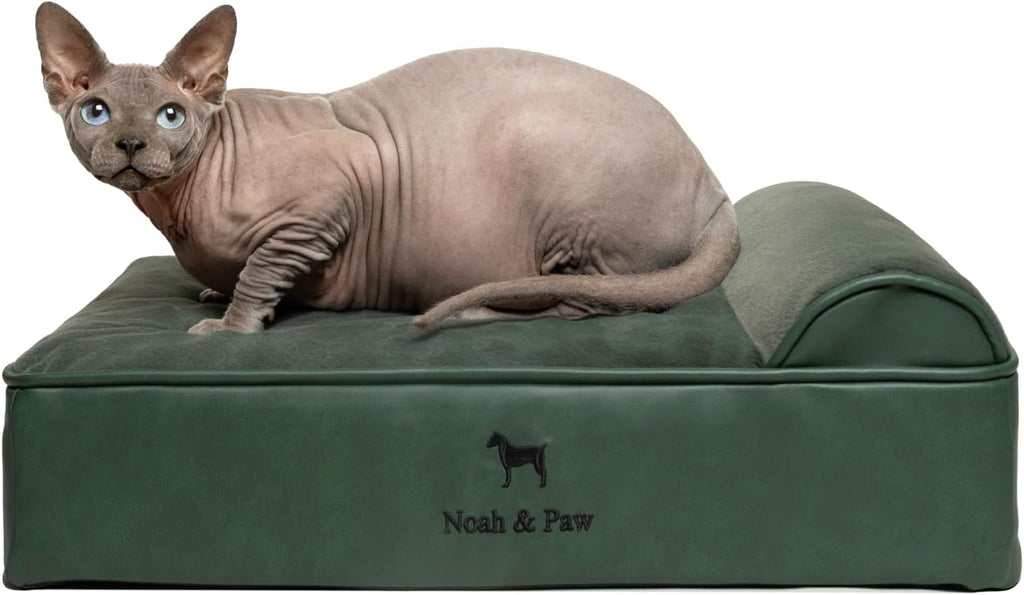 NOAH & PAW Small Cat & Dog Bed Orthopedic Cooling Memory Foam 20x15x6.5