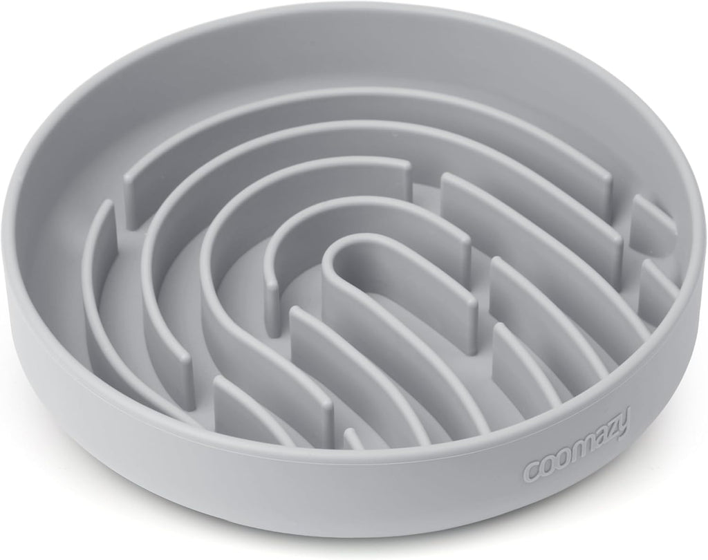 Coomazy Slow Feeder Dog Bowls, Silicone Anti Choking Puzzle Dog Food Bowl