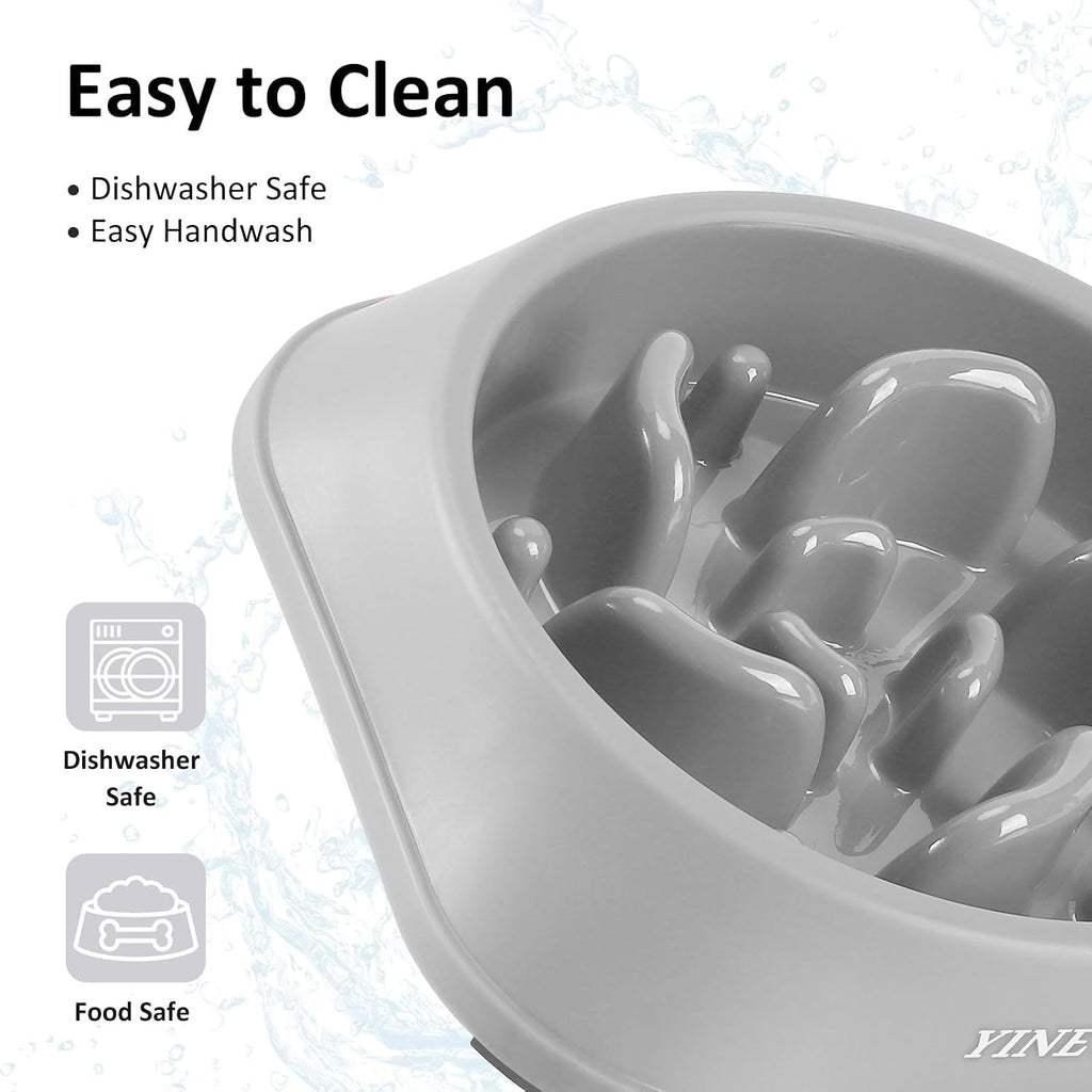 YINEYA 2PCS Slow Feeder Dog Bowls, Pet Supplies that Slow Down Eating, Pet Food Bowls, Maze Dog Puzzle Feeder for Medium Breed
