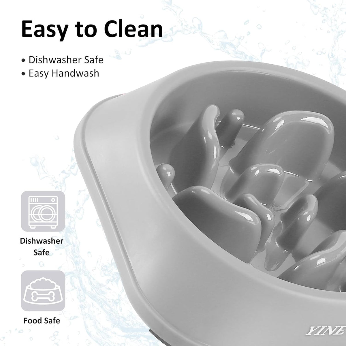 YINEYA 2PCS Slow Feeder Dog Bowls, Pet Supplies that Slow Down Eating, Pet Food Bowls, Maze Dog Puzzle Feeder for Medium Breed