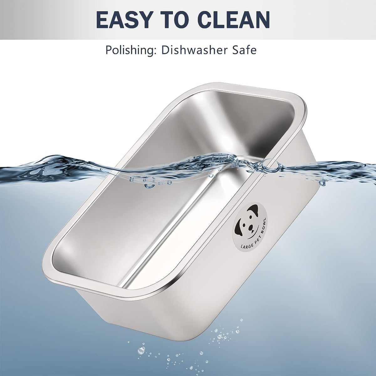Stainless Steel Dog Bowls for Large Dogs, High Capacity Metal Dog Food Bowls, Food and Water Bowl for Larges, X-Large, and Big Dogs 3.2 Gallons
