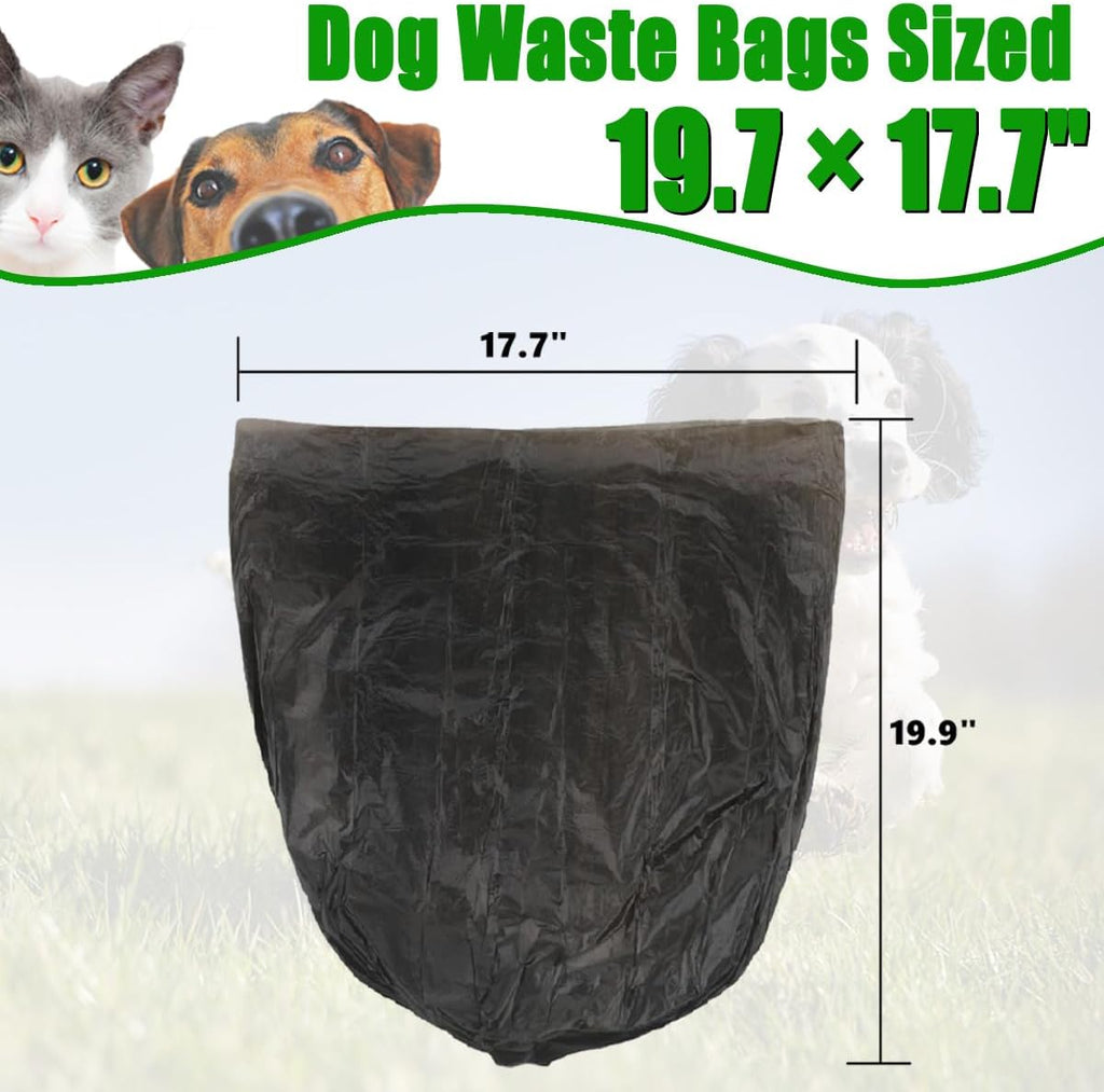 FUSBUNTY Dog Waste Bags, 100 Count Replacement Bags for Pooper Scooper | Sized 19.7 x 17.7 Inches for FUSBUNTY Swivel Bin & Rake Set. Durable Pet Waste Bags for Easy Dog Poop Cleanup.