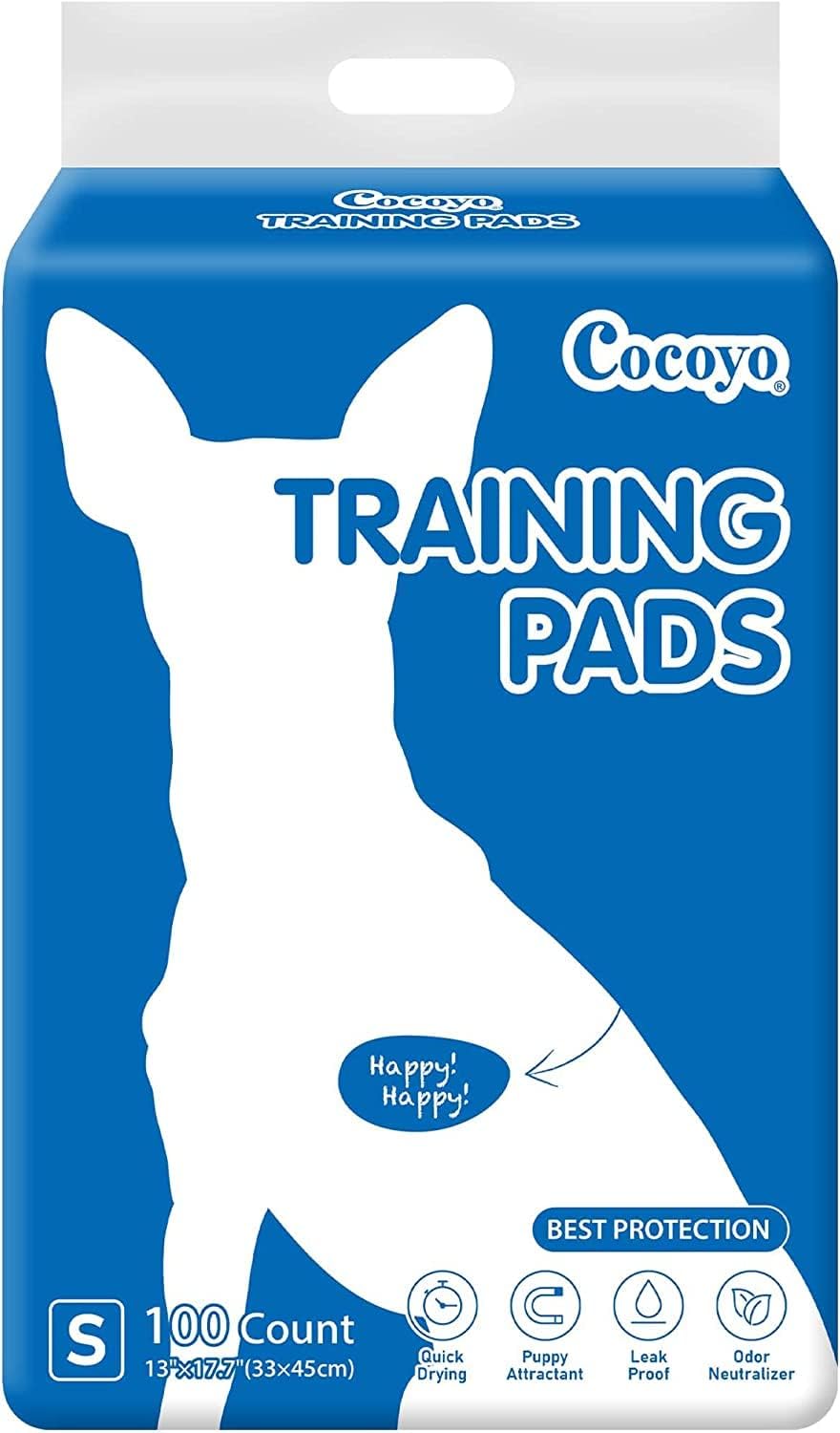 COCOYO Best Value Training Pads 100 Count 13“ by 17.7”| Dog Pee Pads | Super Absorbent Puppy Pads,Blue