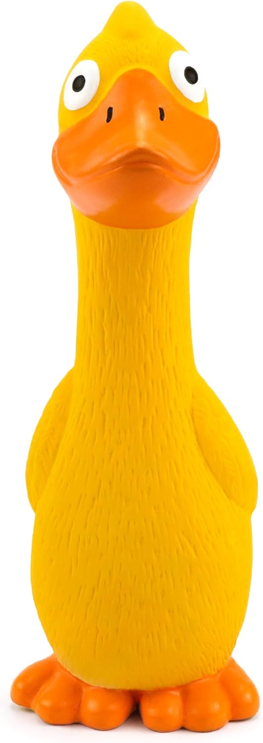 CHIWAVA 2PCS 7.9" Squeak Latex Dog Toys Yellow Duck for Small Medium Dogs