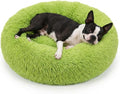 nononfish Cozy Donut Dog Bed,Soft Plush Round Pet Bed