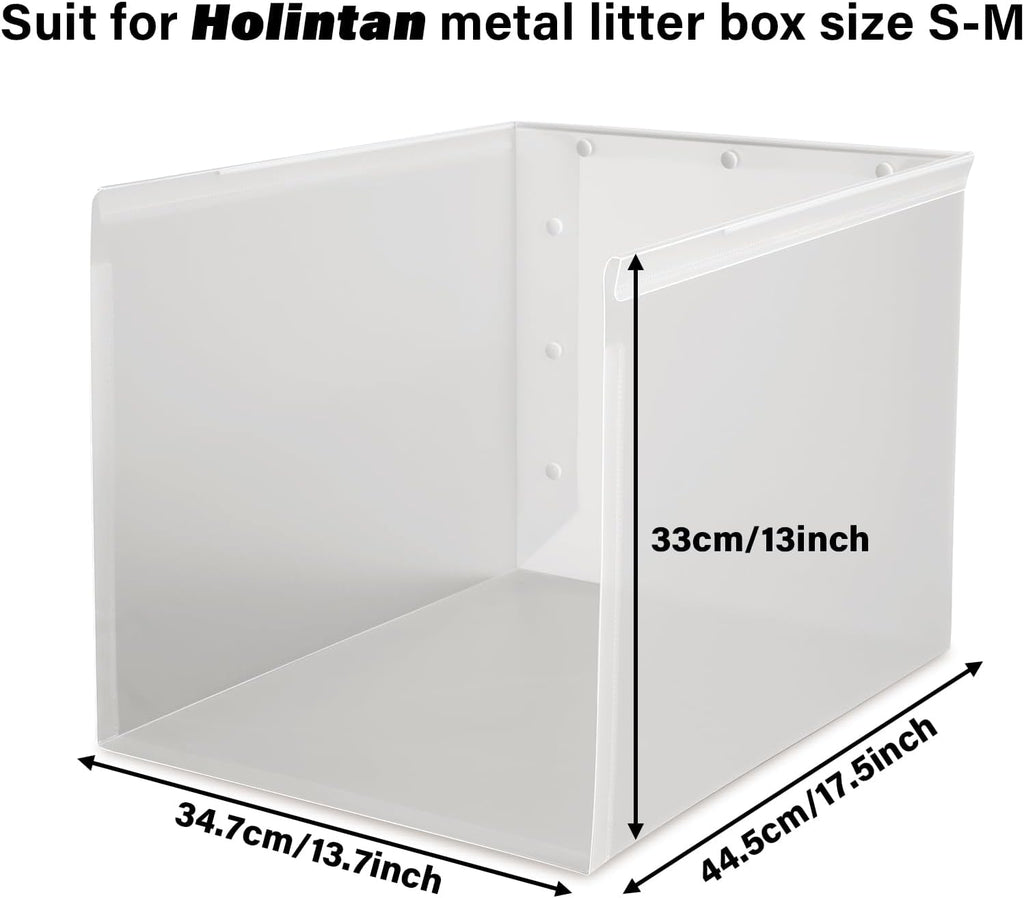 Litter Box Shield, Large Litter Box Splash Guard Without Leakage | 17.5"x13.7"x13", High Sided Cat Litterbox Pee Shields, Easy Clean for Pet Cat/Kitty/Kitten(Without Pan)