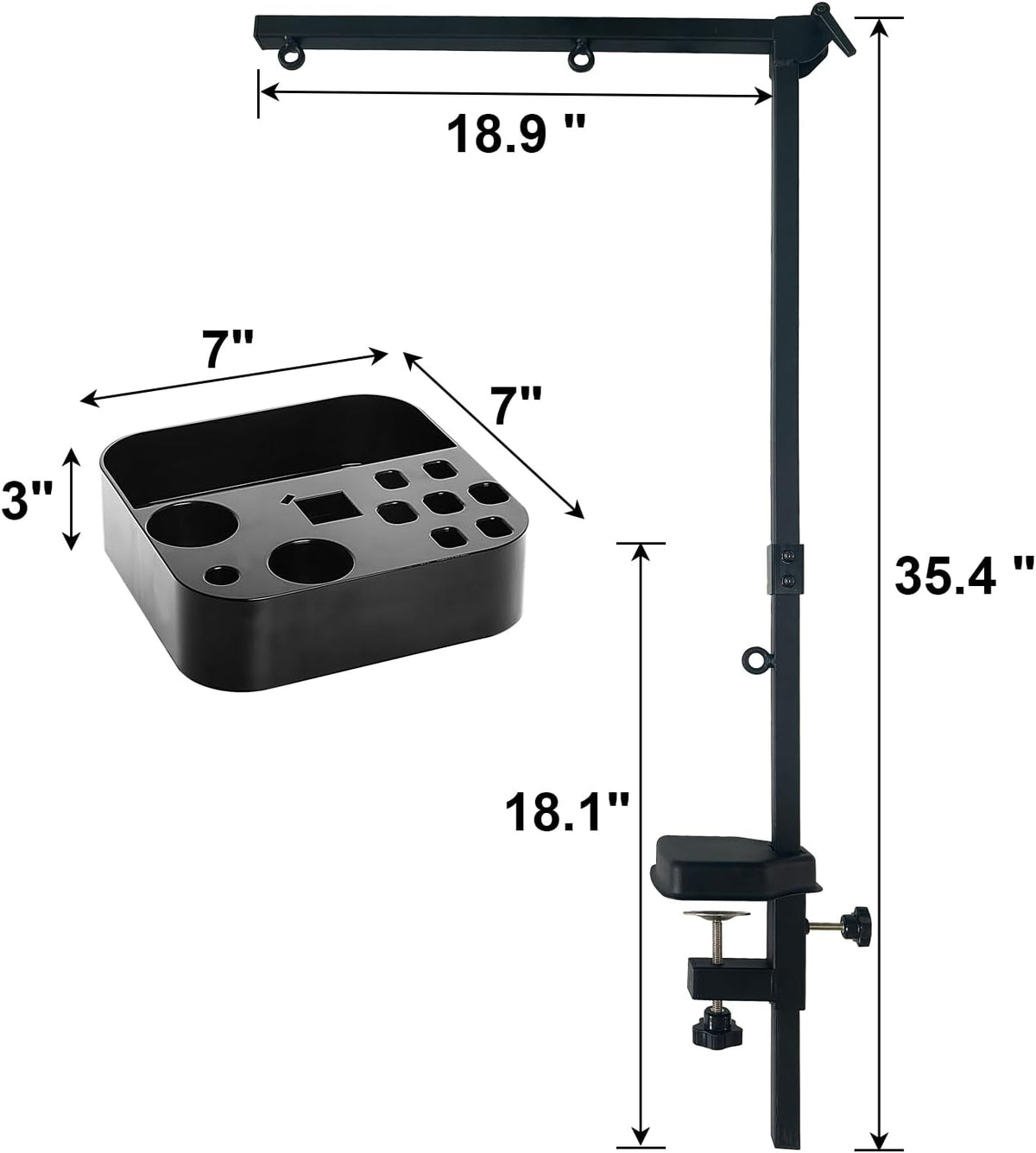 SHELANDY Pet Grooming arm with clamp for Large and Small Dogs - 35 inch Height Adjustable and Free Two No Sit Haunch Holder,Black 