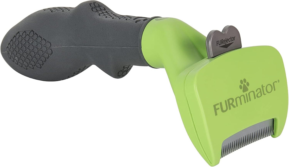 FURminator Small Dog Undercoat deShedding Tool, Long Hair, Reduces Loose Hair from Shedding | Reduces Loose Hair From Shedding, Easy Clean-Up, For Dogs Less Than 25 lbs, Use Weekly, Ergonomic Handle For Comfort 