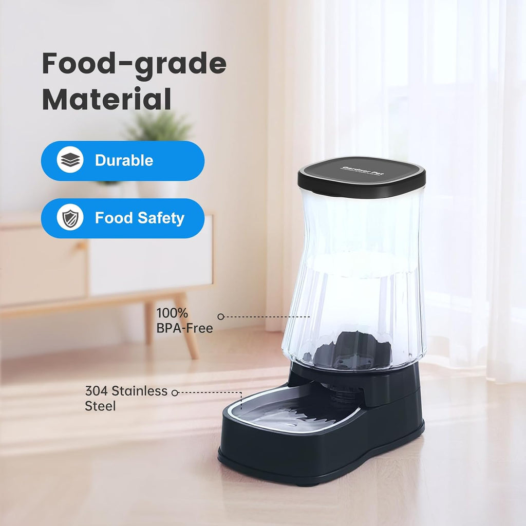 Automatic Dog Water Dispenser, Stainless Steel Bowls Feeder, 100% BPA-Free