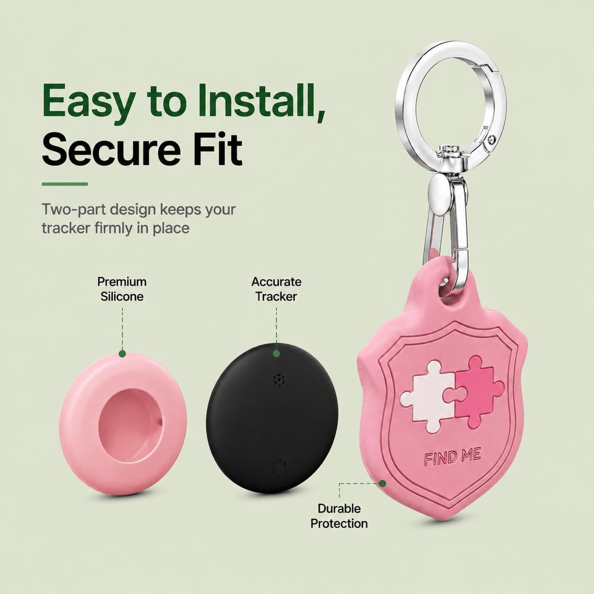 Dog Tracker with Apple Find My, GPS Pet Tracker for Dogs and Cats