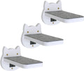 ESPETS White Painted Wooden Cat Wall Floating Steps Set of 3
