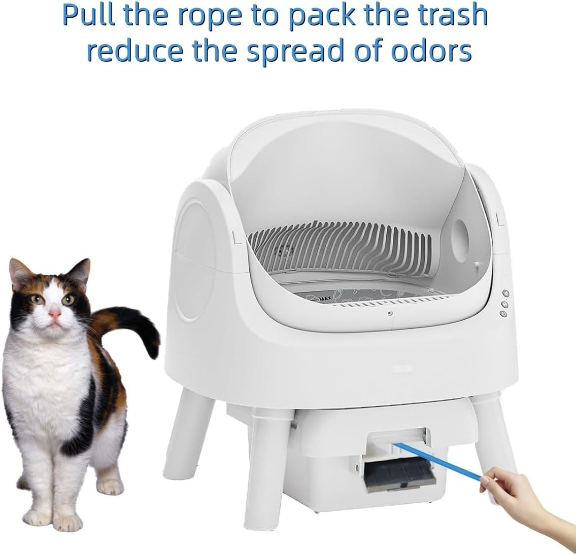 300ct Replacement Pet Pivot Litter Box Bags Compatible with Autoscooper 11 | Cost‑Effective 0.02mm Drawstring Bags, Convenient, Hygienic, Sturdy, and Durable, the Perfect Size