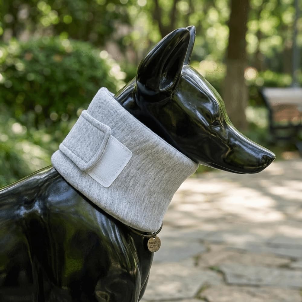 Recovery Neck Brace Collar for Dogs Cats Adjustable Post-Surgery Cone, Breathable Anti-Lick Wound Protective Neck Brace, Soft Cotton Design(M)