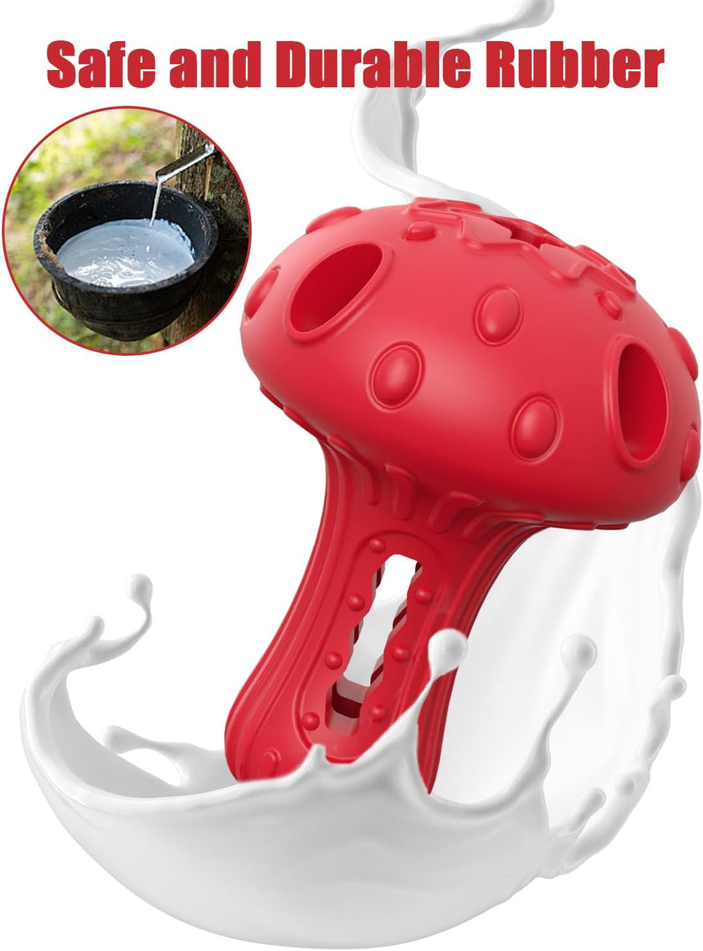 Dog Chew Toys for Aggressive Chewers, Rubber Treat Dispensing Stimulation Toy to Keep Them Busy, Durable Interactive Enrichment Puzzle Toy for Medium Large Breed Dogs