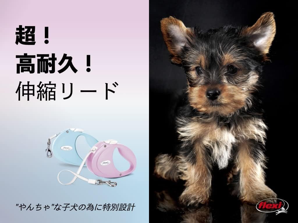 Flexi - PU00T2-251-RO - Dog Lead - Retractable Lead - Puppy Tape - 2 m - Pink