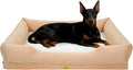 XXXL Bolster Dog Bed: Washable Sofa Pet-Bed with Removable Cover