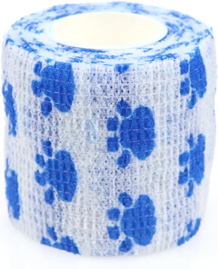 Self Adhesive Bandage Wrap Animal Cohesive Bandage Self Adherent Wrap First Aid Tape for Dogs Cats Horses Birds & Wrist Healing Ankle Sprain (2 Inch Gourd Prints 6 Rolls)