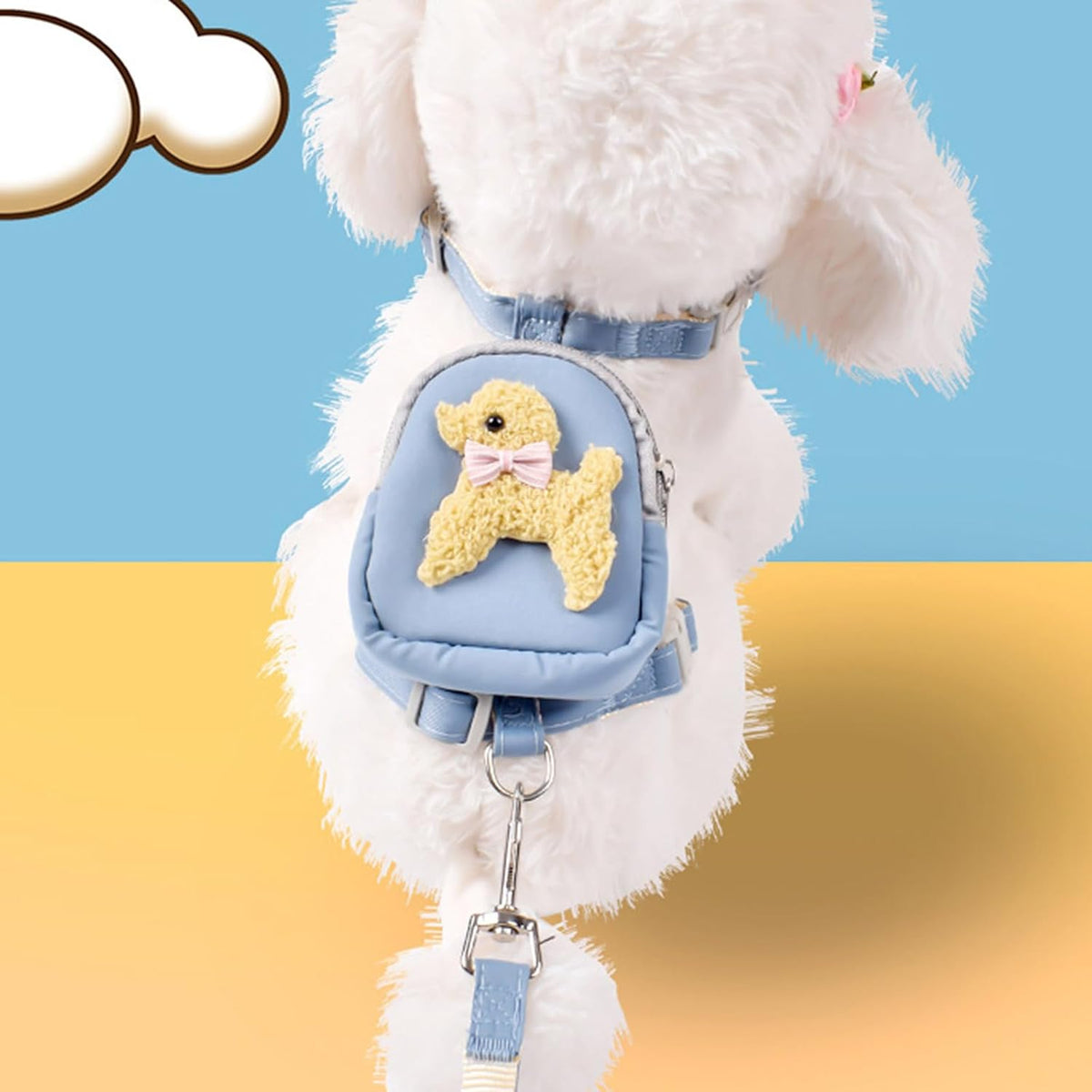 Dog Harness and Leash Dog Backpack Harness with Leash Dog Harness Backpack Cat Harness Pull Puppy Harness Backpack