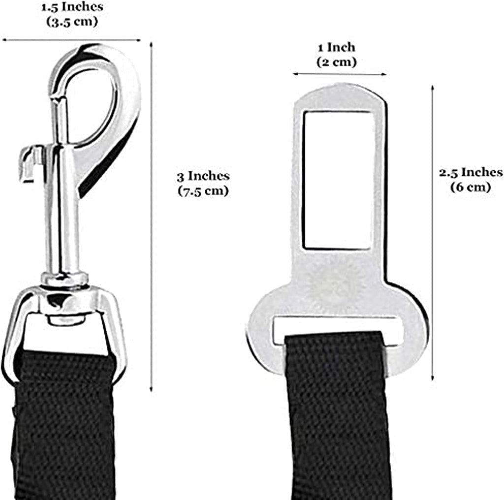 SunGrow Dog Seat Belt for Car, Adjustable Nylon Pet Seatbelt, Supports All Cars, Dog Car Leash Seat Belt, Seatbelt for Dogs, Cats & Ferrets Travel Harness