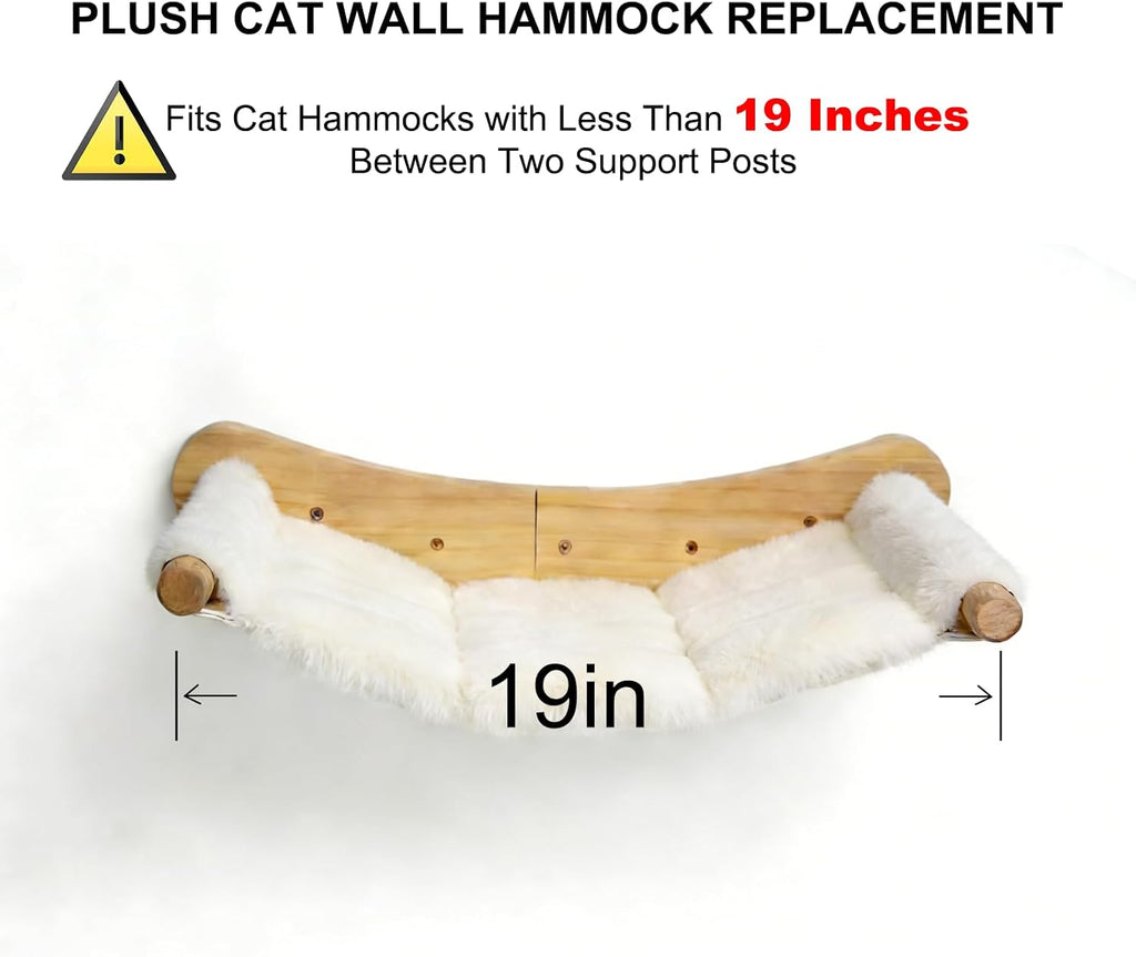 Plush Cat Wall Hammock Replacement - 22.5 * 16 in, Fits Poles Within 18.5 in