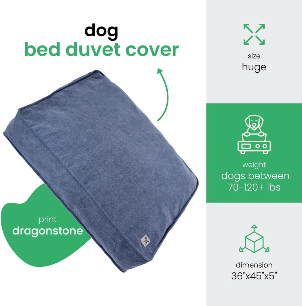 Molly Mutt Dark Blue Dog Bed Cover, Non-Toxic & 100% Cotton, 36"x45"x5"