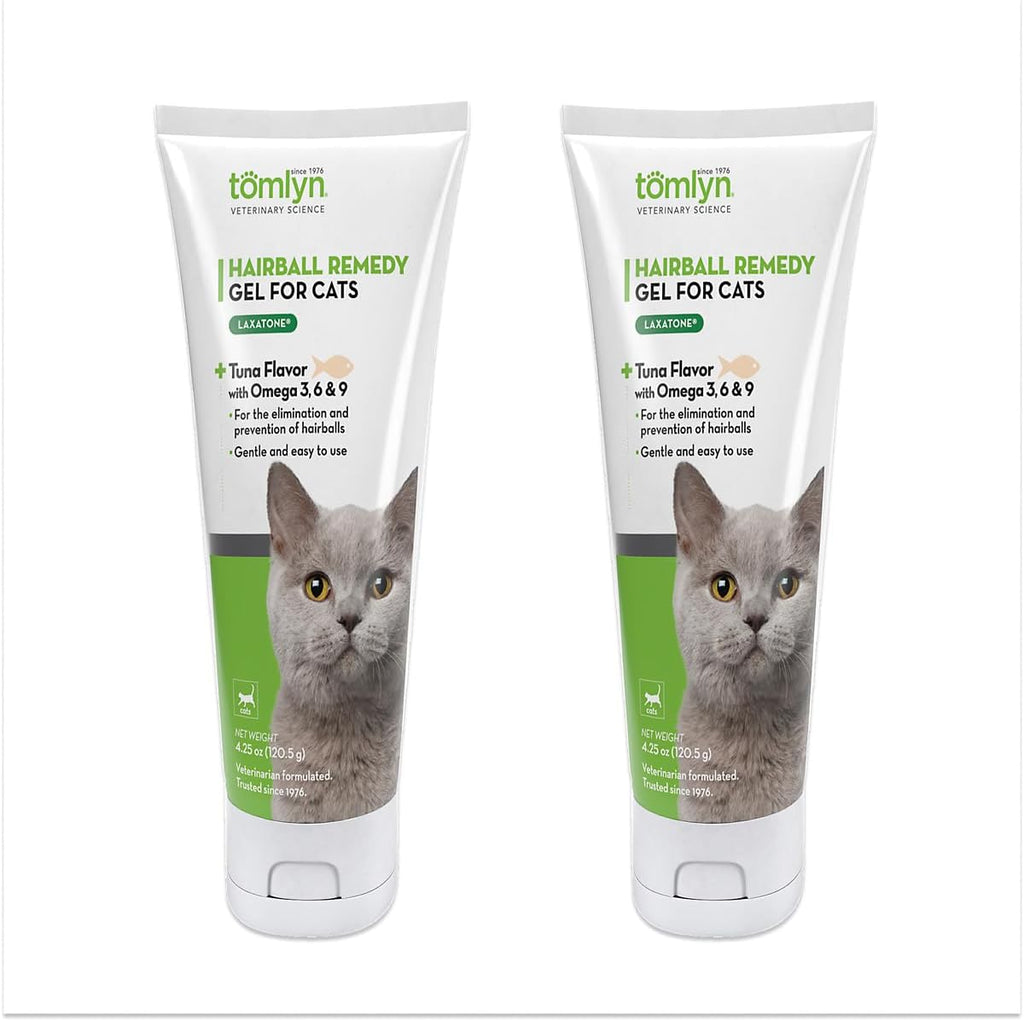 Tomlyn Laxatone, Hairball Gel for Cats, Tuna, 4.25 oz (Pack of 2)