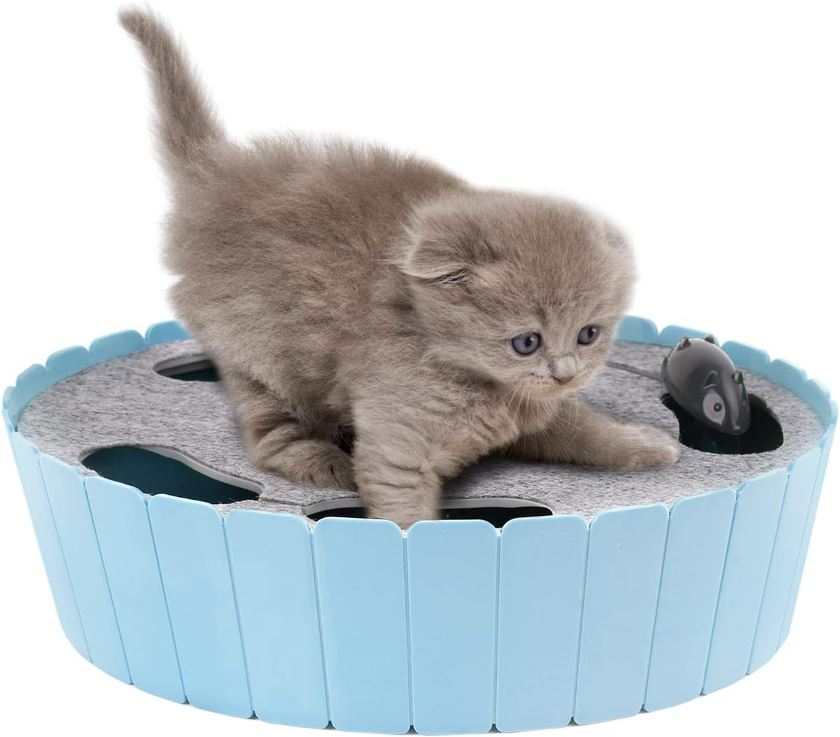 Pawaboo Interactive Cat Toy with Running Mouse, Automatic Track Kitten Toy