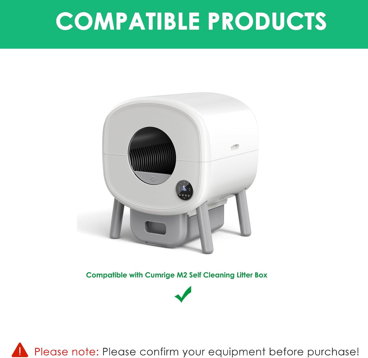 12V Replacement Charger for Cumrige M2 Self Cleaning Litter Box Compatible with Cumrige M2 Automatic Cat Litter Box Self Cleaning Litter Box Power Supply Adapter
