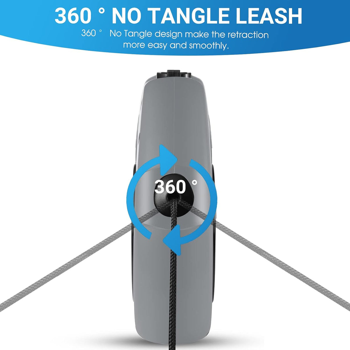 360°No Tangle 26 Ft Retractable Dog Leash for Dogs up to 99lbs