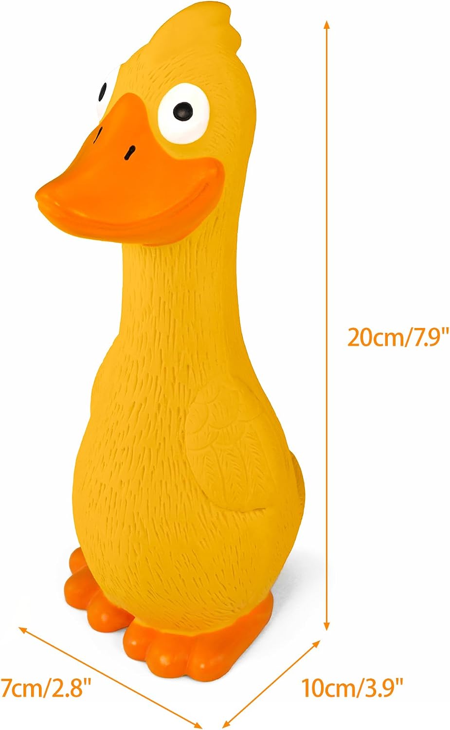 CHIWAVA 2PCS 7.9" Squeak Latex Dog Toys Yellow Duck for Small Medium Dogs