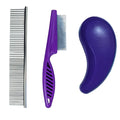 3 PCS Puppy Brush Grooming Kit (Dark Purple)