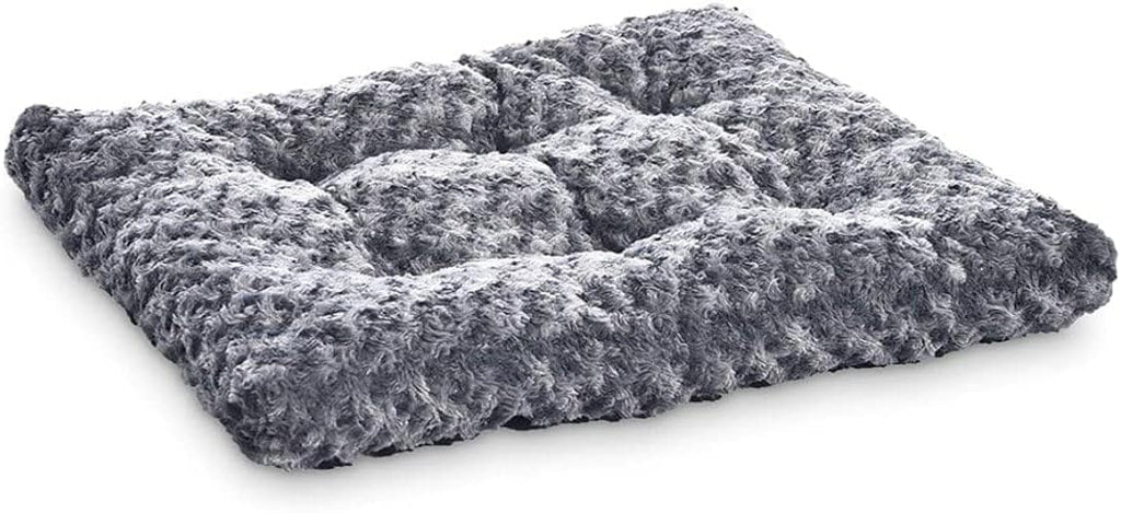 Amazon Basics Washable Cat and Dog Bed, Cozy Crate Pad for Large Dogs, Indoor, 40 x 27 x 3.5 inches, Gray