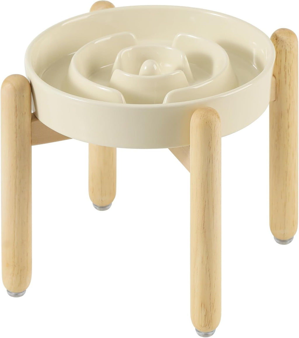 Havniva Elevated Slow Feeder Dog Bowls, 8.3 in Ceramic Slow Feeder Bowls