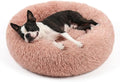 nononfish Fluffy Calming Dog Bed,Cozy Donut Plush Pet Bed