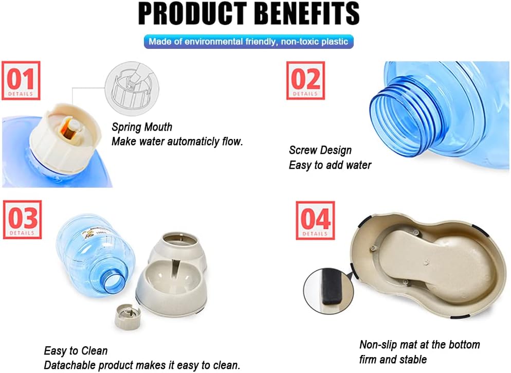 Automatic Cat & Dog Feeder and Water Dispenser Set with Scoop