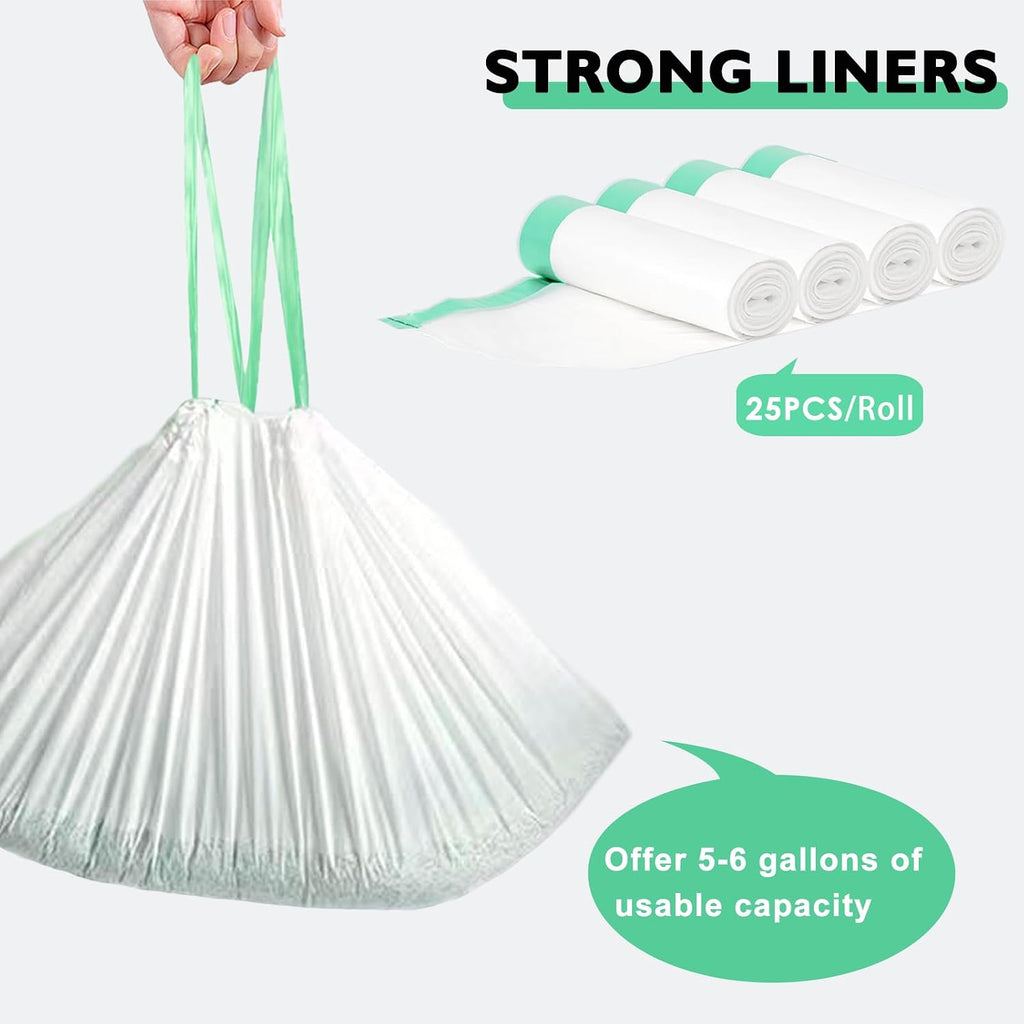 100 Pack Cat Litter Box Liner Bags Compatible with Pet Clumping & for Smartspin Self-cleaning Litter Box, Thick Heavy Duty Drawstring Waste Drawer Liners Compatible with PURA X/MAX -23" x 12"