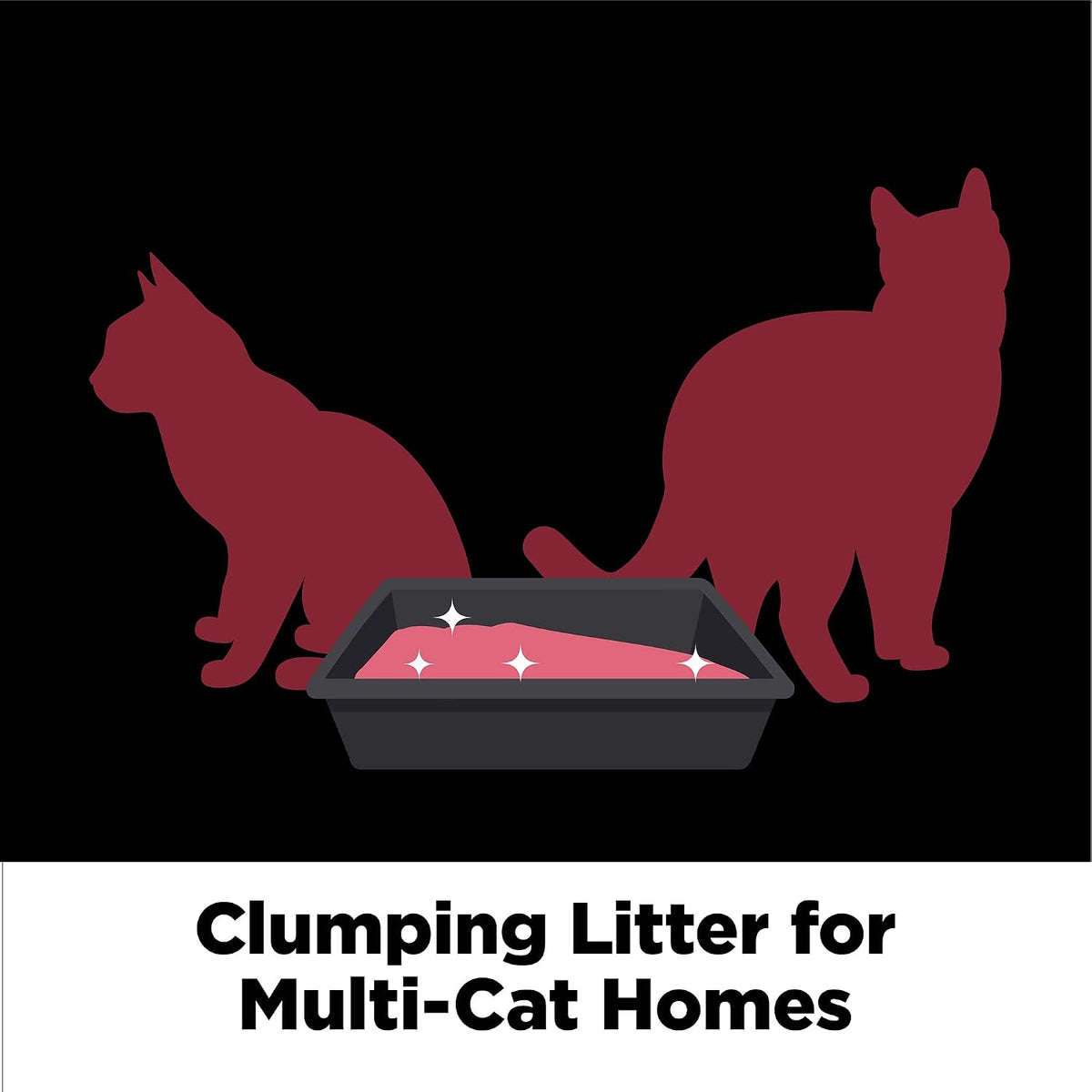 ARM & Hammer Clump & Seal Platinum Cat Litter, Multi-Cat Clumping Litter Forms Rock-Hard Clumps, Powerful Odor Eliminators with Baking Soda, 14-Day Odor Control, 18 lbs (Pack of 2)