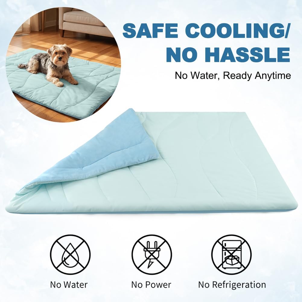 Dog Cooling Mat for Large Dogs, Double-Sided Waterproof Cooling Pad