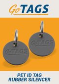 GoTags Rubber Tag Silencer with Connector, Great for Metal Dog and Cat Tags