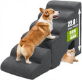 Dog Stairs for Small Dogs for Beds Up to 25", Grey
