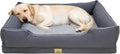 XXL Bolster Dog Bed: Washable Sofa Pet-Bed with Removable Cover