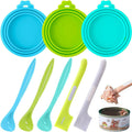 8 PACK Can Lids, Pet Food Can Cover and Food Mixing Spoons Food Canned Scoop, Fits Most Standard Size Dog and Cat Can Tops for Pet Cat Dog Feeding Can and Wet Food Storage