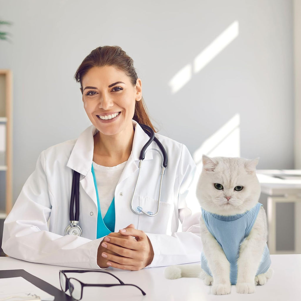 Avont Cat Recovery Suit - Kitten Onesie for Cats After Surgery