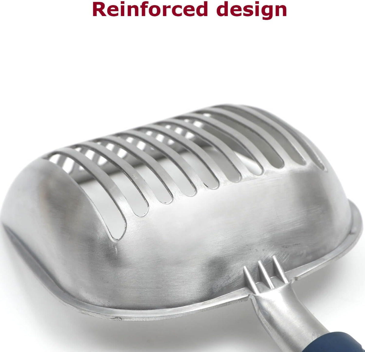 Cat Litter Scoop, Kitty Metal Scooper, Aluminum Alloy Sifter, Kitten Pooper Lifter, Deep Shovel, Long Handle, Poop Sifting, Durable, Heavy Duty, for Litter Box