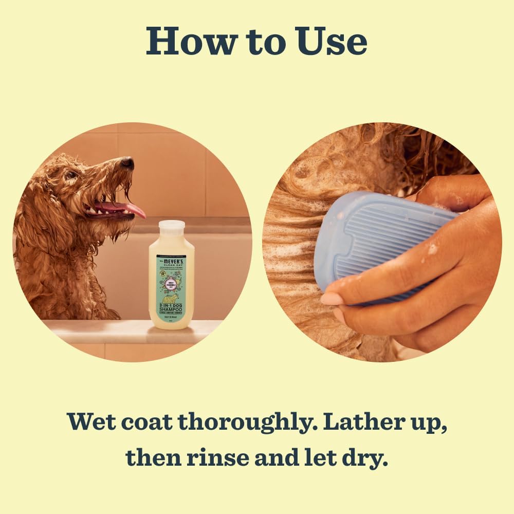 MRS. MEYER'S Clean Day 3 in 1 Dog Shampoo, Sweet Chamomile Scent, 14oz (Pack of 3)