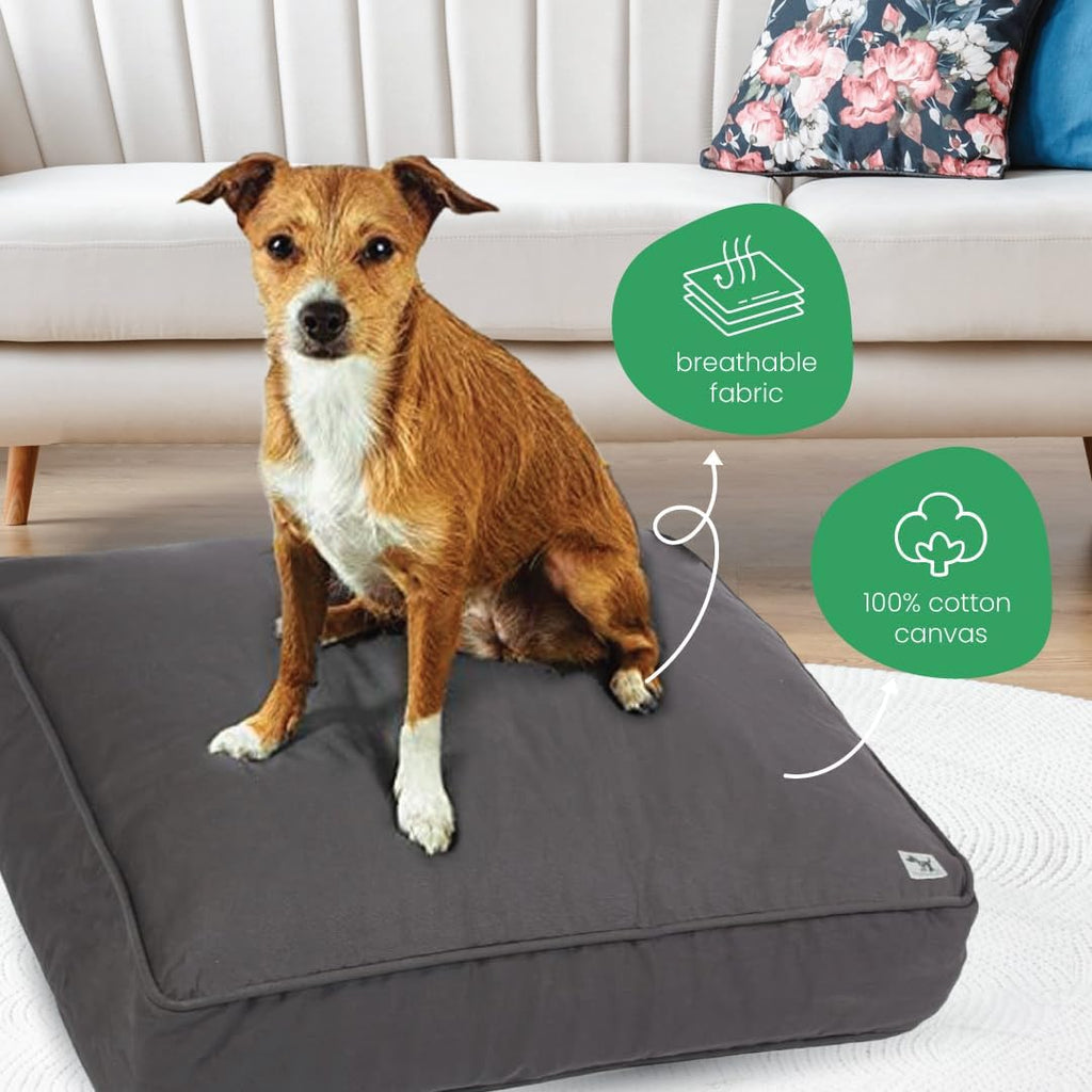 Molly Mutt Dark Gray Dog Bed Cover, Non-Toxic & 100% Cotton, 27"x36"x5"