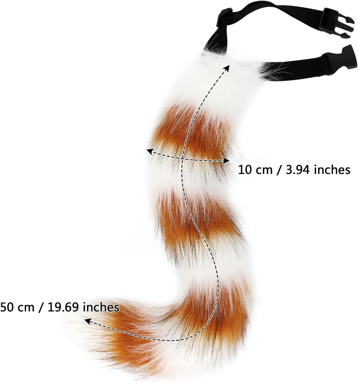 COSYEARS Animal Cat Wolf Fox Dog Faux Fur Tail for Halloween Party Cosplay Costume Accessories