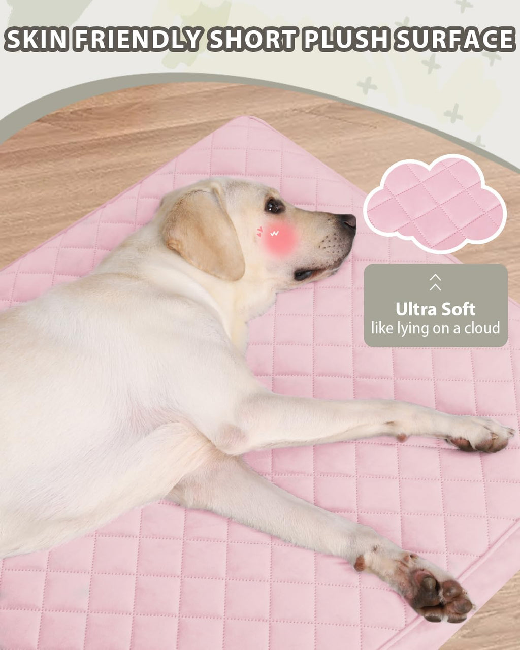 NUPIDA Orthopedic XL Dog Crate Beds Large Sized with Washable Cover, 41x27