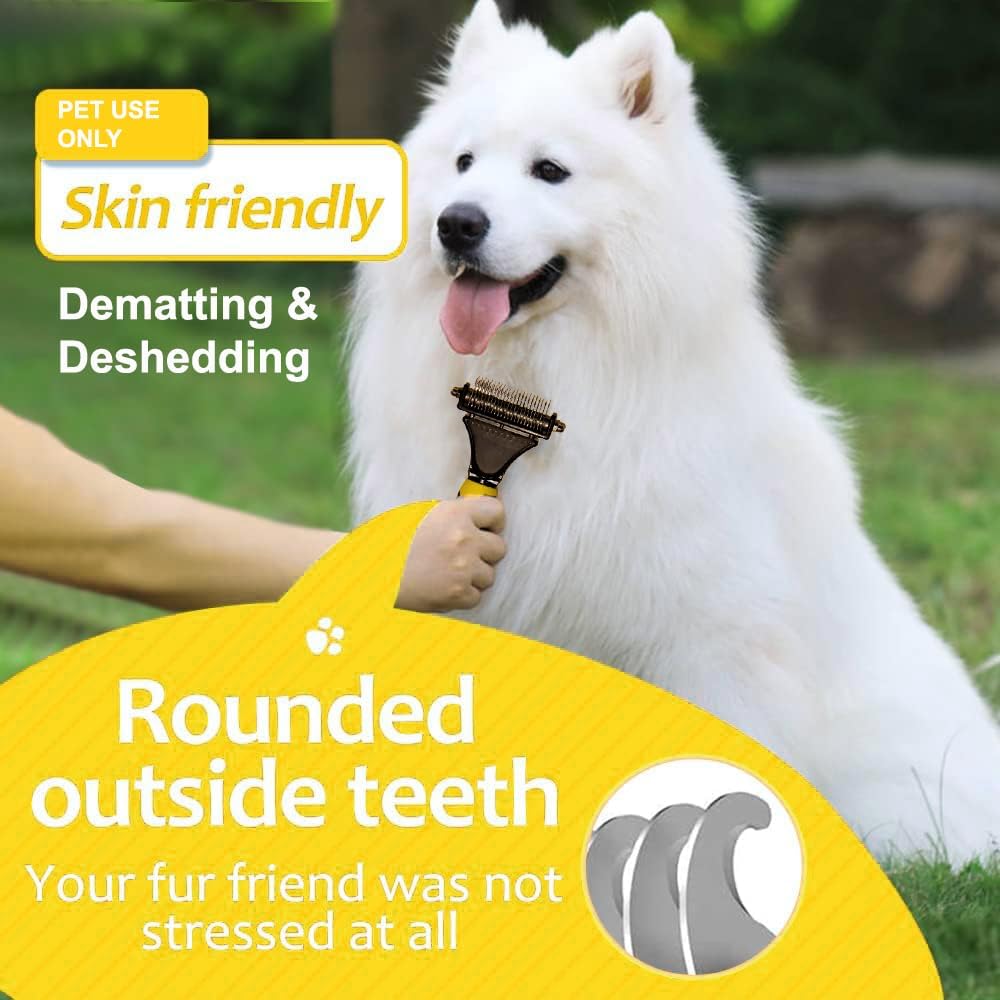 Matt Splitters Tool – Effective Mat Remover and De-matting Comb for Long-Haired Dogs, Cats, Rabbits – Regular 12+23 Teeth Design 